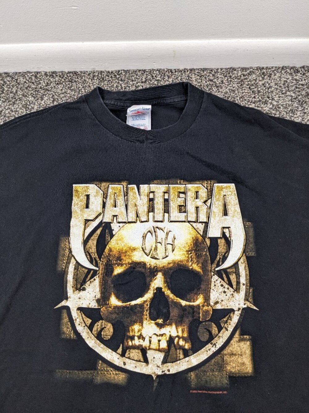 Vintage 2002 Pantera T-Shirt Skull Cowboys From Hell Mens 2XL Tennessee River